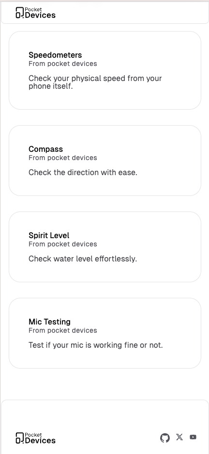 Pocket Devices screenshot